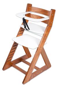 Hajdalánek Rostoucí židle ANETA - malý pultík (dub tmavý, bílá) ANETADUBTMAVYBILA