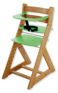 Hajdalánek Rostoucí židle ANETA - malý pultík (dub světlý, zelená) ANETADUBSVEZELENA