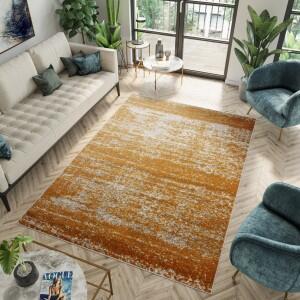 Makro Abra Moderní kusový koberec SPRING H171A Oranžový béžový Rozměr: 70x200 cm