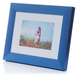 PORTLAND kartáčovaný hliník - modrý na fotky: 15x21cm, zasklení: Sklo