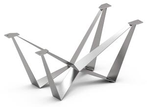 DELIFE Stolová podnož Spider kovová stříbrná pro rozkládací stoly od 180-220 cm