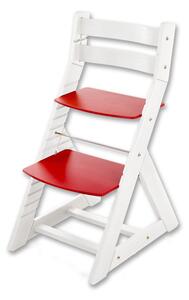 Hajdalánek Rostoucí židle ALMA - standard (bílá, červená) ALMABILACERVENA