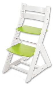 Hajdalánek Rostoucí židle ALMA - standard (bílá, zelená) ALMABILAZELENA