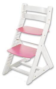Hajdalánek Rostoucí židle ALMA - standard (bílá, růžová) ALMABILARUZOVA