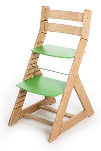 Hajdalánek Rostoucí židle ALMA - standard (dub světlý, zelená) ALMADUBSVEZELENA
