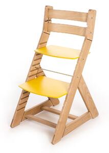 Hajdalánek Rostoucí židle ALMA - standard (dub světlý, žlutá) ALMADUBSVEZLUTA