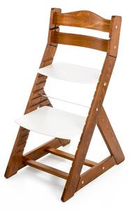 Hajdalánek Rostoucí židle MAJA - opěrka do kulata (dub tmavý, bílá) MAJADUBTMAVYBILA
