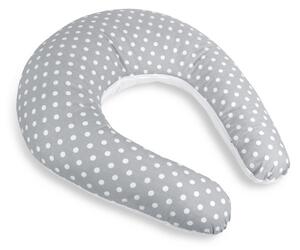Bellatex Kojicí polštář Puntíky šedá, 180 cm