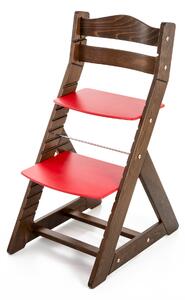 Hajdalánek Rostoucí židle MAJA - opěrka do kulata (ořech, červená) MAJAORECHCERVENA