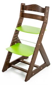 Hajdalánek Rostoucí židle MAJA - opěrka do kulata (ořech, zelená) MAJAORECHZELENA