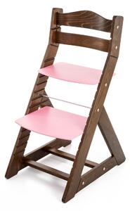 Hajdalánek Rostoucí židle MAJA - opěrka do kulata (ořech, růžová) MAJAORECHRUZOVA