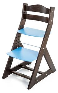 Hajdalánek Rostoucí židle MAJA - opěrka do kulata (wenge, modrá) MAJAWENGEMODRA