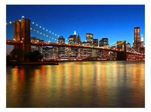 Fototapeta - Soumrak přes Brooklynský most 250x193 + zdarma lepidlo
