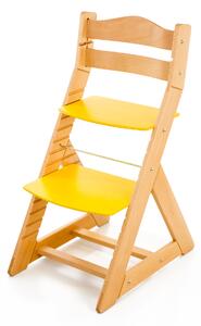 Hajdalánek Rostoucí židle MAJA - opěrka do kulata (buk, žlutá) MAJABUKZLUTA