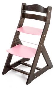 Hajdalánek Rostoucí židle MAJA - opěrka do kulata (wenge, růžová) MAJAWENGERUZOVA