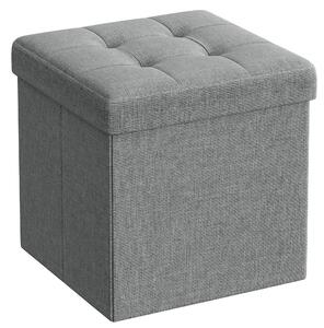 Taburet s úložným prostorem OTTOMAN 30x30 cm, šedý