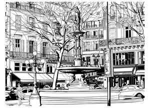 Fototapeta - Náčrt pařížské fontány II 250x193 + zdarma lepidlo