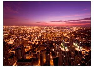 Fototapeta - Chicago v noci 200x154 + zdarma lepidlo