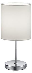 Trio Leuchten R50491001 JERRY - Moderní stolní lampička v bílé barvě 1 x E14, 28cm (Stolní bílá lampička s vypínačem na kabelu)
