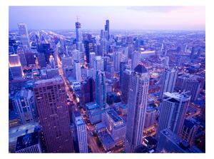 Fototapeta - Osvětlení za soumraku v Chicagu 250x193 + zdarma lepidlo