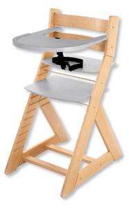 Hajdalánek Rostoucí židle ELA - velký pultík (buk, světle šedá) ELABUKSVESEDA