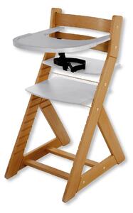 Hajdalánek Rostoucí židle ELA - velký pultík (dub světlý, světle šedá) ELADUBSVESVESEDA