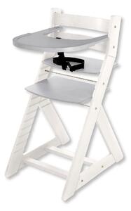 Hajdalánek Rostoucí židle ELA - velký pultík (bílá, světle šedá) ELABILASVESEDA