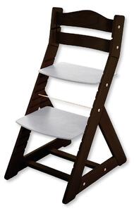 Hajdalánek Rostoucí židle MAJA - opěrka do kulata (wenge, světle šedá) MAJAWENGESVESEDA