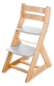 Hajdalánek Rostoucí židle ALMA - standard (buk, světle šedá) ALMABUKSVESEDA