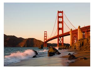 Fototapeta - Most Golden Gate - západ slunce, San Francisco 200x154