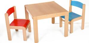 Hajdalánek Dětský stolek LUCAS + židličky LUCA (červená, modrá) LUCASLUCACEMO