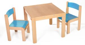 Hajdalánek Dětský stolek LUCAS + židličky LUCA (modrá, modrá) LUCASLUCAMOMO