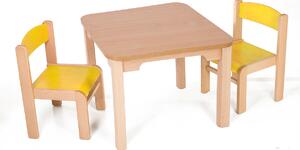 Hajdalánek Dětský stolek MATY + židličky LUCA (žlutá, žlutá) MATYLUCAZLZL