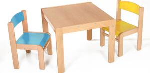 Hajdalánek Dětský stolek LUCAS + židličky LUCA (modrá, žlutá) LUCASLUCAMOZL