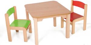 Hajdalánek Dětský stolek MATY + židličky LUCA (zelená, červená) MATYLUCAZECE