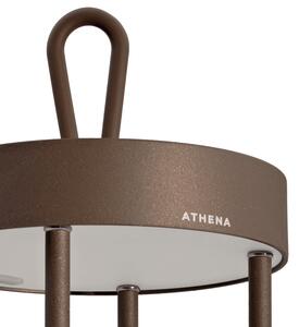 LED venkovní nabíjecí lampa Century ATHENA/IP54/hnědá