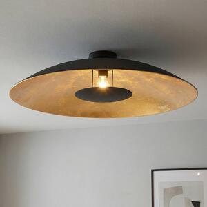Lindby Stropní svítidlo Narisara, Ø 80 cm, E27, černo-zlaté, stmívatelný, Černá, Obývací pokoj / jídelna, kov, Moderní