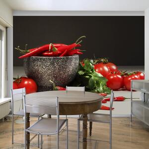 Fototapeta - Zátiší se zeleninou do kuchyně 200x154