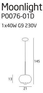 Maxlight P0076-01D Závěsný lustr MOONLIGHT průměr 21cm