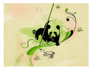 Fototapeta - Obří panda v bambusovém lese 200x154