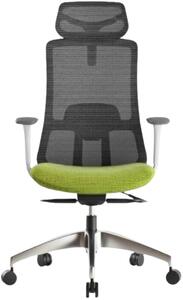 Ergonomická kancelářská židle MERCURY WISDOM ZELENÁ – síťovaná