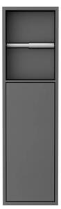 Sapho Sapho, INSERTA zapuštěný držák na toaletní papír, 600x170mm, nerezová ocel, gun metal, 1301-60B