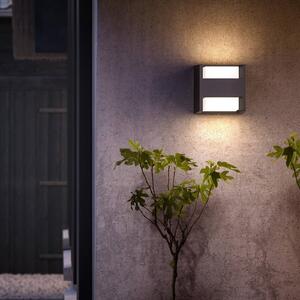 Philips LED venkovní nástěnné svítidlo Arbour UE, sada 2 ks, 2-ramenné, 2700 K, Černá, Hliník, Moderní