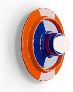 Ferroluce Nástěnné svítidlo VOILÀ, ∅ 28 cm, 1xE27 Barva: Oranžová-modrá