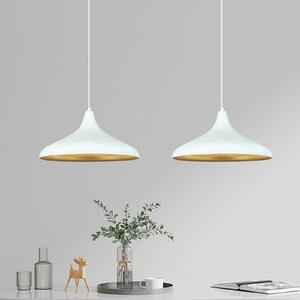 ROYALTECH Závěsné svítidlo Claus, bílé, délka 85 cm, 2 světla, kovové, stmívatelný, Obývací pokoj / jídelna, kov