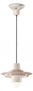 Ferroluce Závěsné svítidlo VOILÀ, ∅ 28 cm, 1xE14 Barva: Šedá-krémová