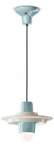 Ferroluce Závěsné svítidlo VOILÀ, ∅ 28 cm, 1xE14 Barva: Modrá-krémová