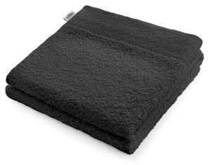 AmeliaHome - Sada bavlněných ručníků tmavě šedá hladké AMARI-70x140 cm