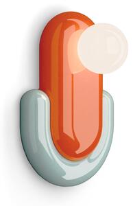 Ferroluce Nástěnné svítidlo ECLAIR, v. 35 cm, 1xG9 Barva: Oranžová-modrá