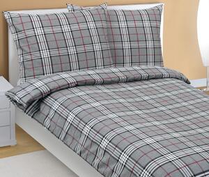 BELLATEX Povlečení flanelové Šedá 140x200, 70x90 cm